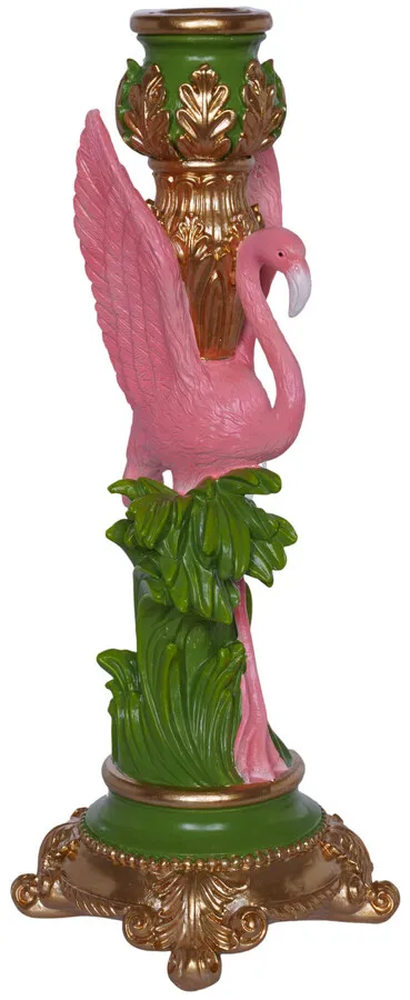 Świecznik TROPICAL FLAMINGO 29 cm - wielokolorowy