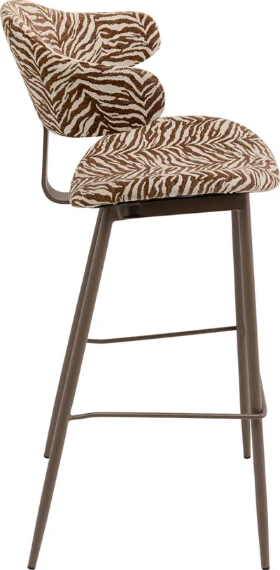 Hoker tapicerowany HUG TIGER LIGHT - brązowy