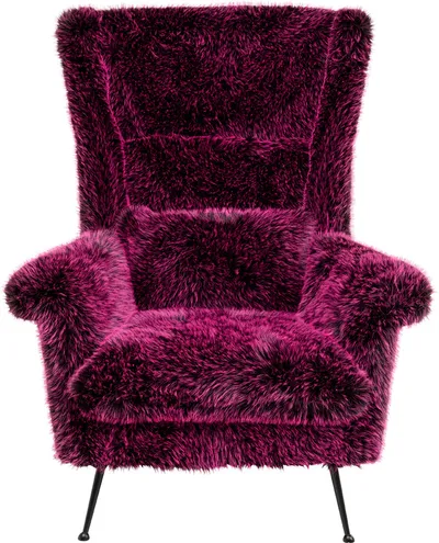 Fotel z wysokim oparciem VEGAS FOREVER Purple - fioletowy