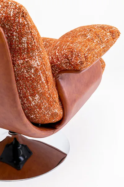 Fotel obrotowy z podłokietnikami COMFY - pomarańczowy