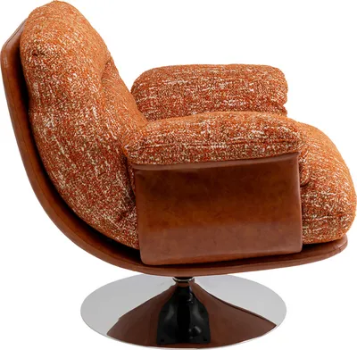 Fotel obrotowy z podłokietnikami COMFY - pomarańczowy