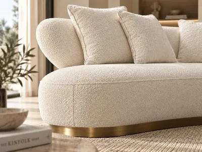 Sofa 3-osobowa NUA N71 boucle - biały ecru