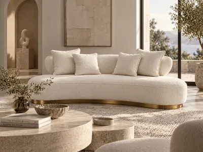 Sofa 3-osobowa NUA N71 boucle - biały ecru