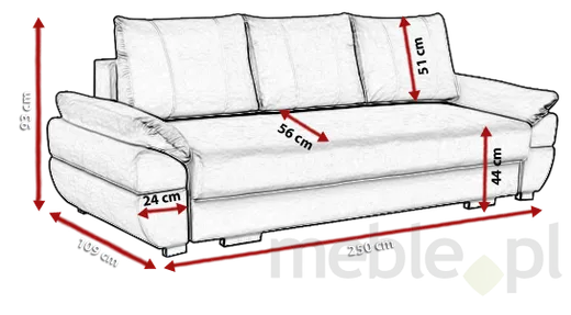 Sofa rozkładana BENITA