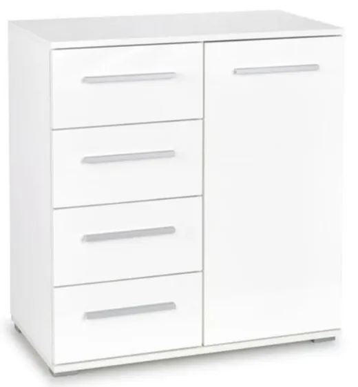 Komoda LIMA KM2 - biały/biały połysk