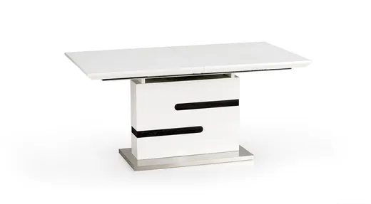 Stół rozkładany MONACO 160x90 - biały/popielaty