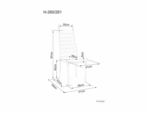 Krzesło tapicerowane H-260 ekoskóra - czarny