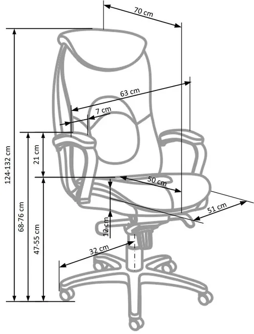Fotel gabinetowy QUAD - czarny