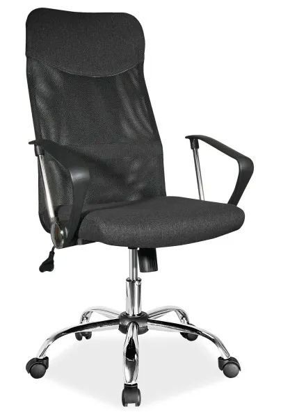 Fotel biurowy Q-025 materiał - czarny