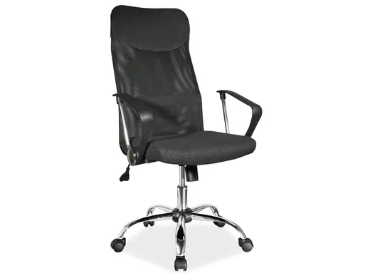 Fotel biurowy Q-025 materiał - czarny