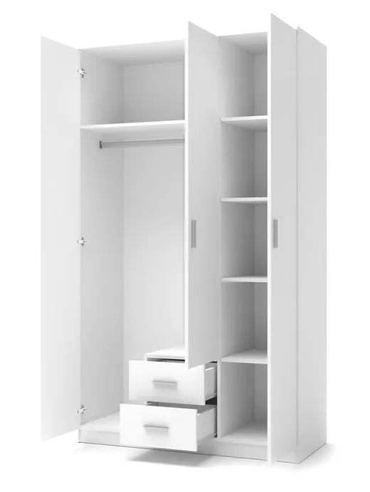 Szafa LIMA S3 - biały/biały połysk