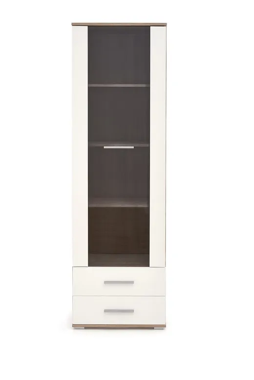 Witryna LIMA W1 - biały/dąb sonoma