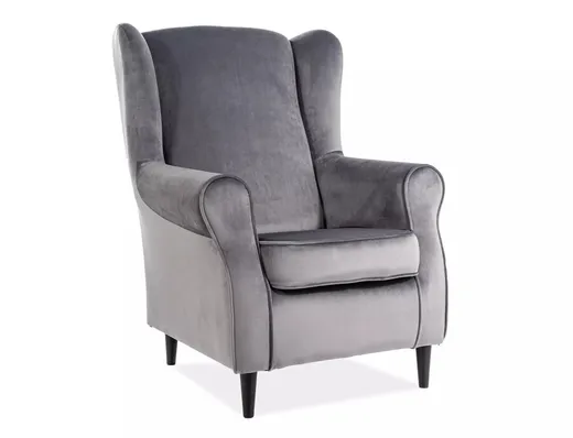 Fotel BARON Velvet - szary Bluvel 14