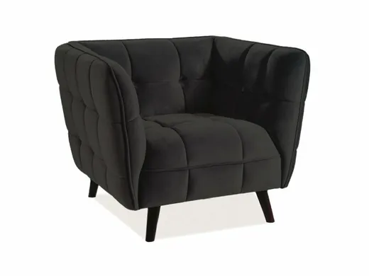 Fotel CASTELLO 1 VELVET - czarny Bluvel 19