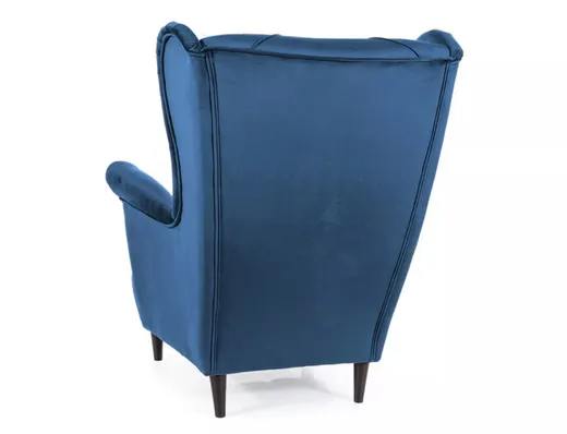 Fotel LADY Velvet - granatowy Bluvel 86