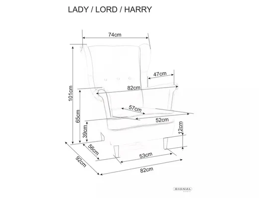 Fotel LADY Velvet - zielony Bluvel 78