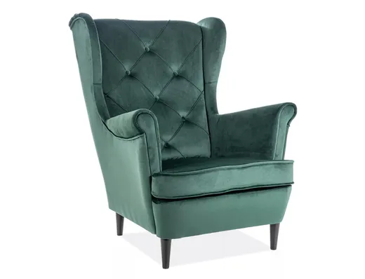Fotel LADY Velvet - zielony Bluvel 78