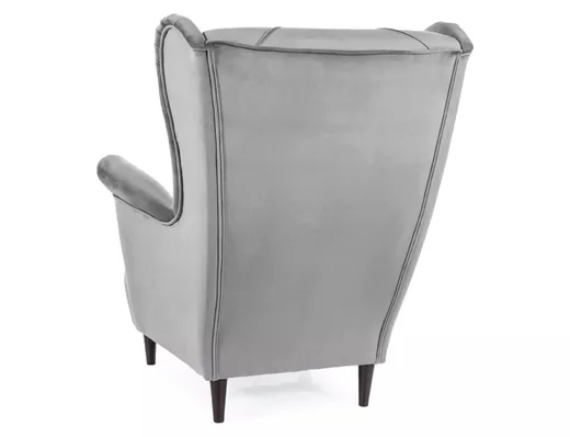 Fotel LADY Velvet - szary Bluvel 14