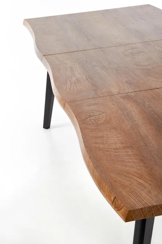 Stół rozkładany DICKSON 150x90 - dąb naturalny/czarny