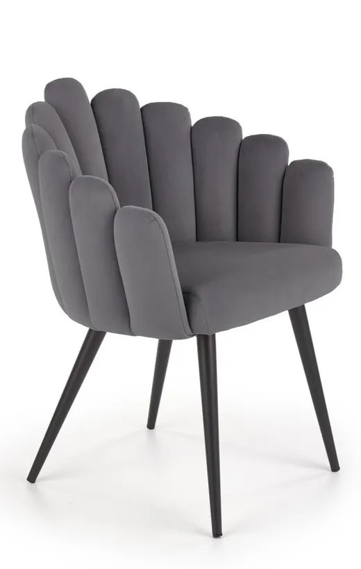 Krzesło K410 velvet - popielaty