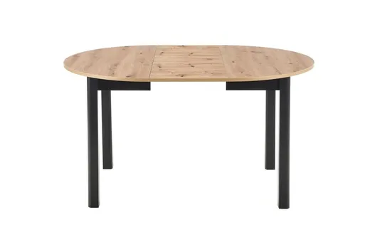 Stół okrągły rozkładany RINGO 102 cm - dąb artisan/czarny