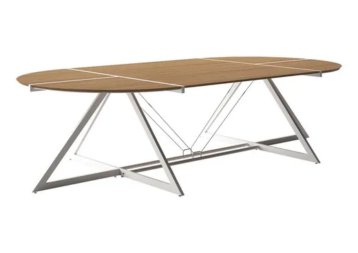 Stół konferencyjny DD Z-LINE COMPUTER DESK - biały/fornir dąb