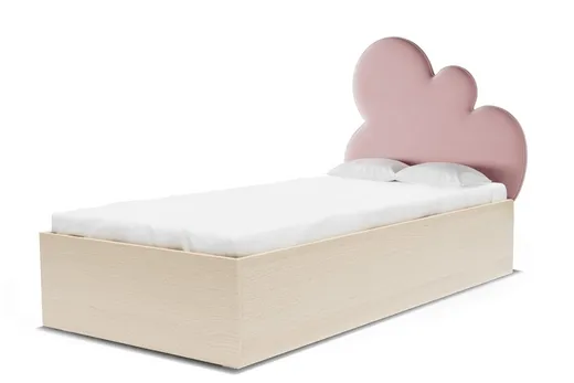 VELVIE MELI/RAW BEECH Łóżko z pojemnikiem CLOUD CHMURKA BOX BASIC