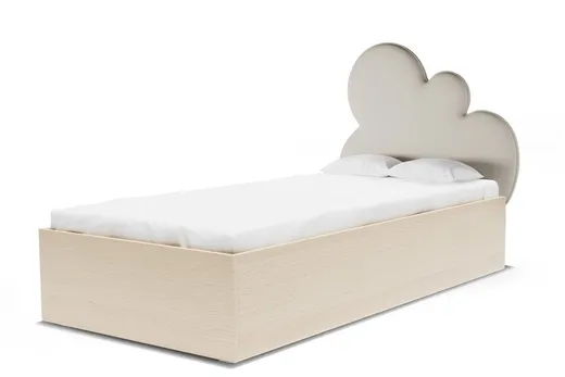 NATUR MINK/RAW BEECH Łóżko z pojemnikiem CLOUD CHMURKA BOX BASIC