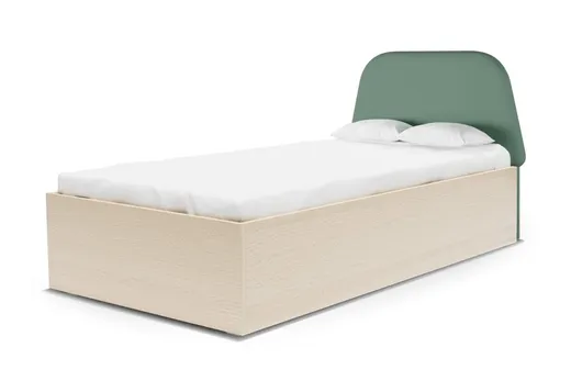 NATUR GRIN/RAW BEECH Łóżko z pojemnikiem TRAPEZ BOX BASIC