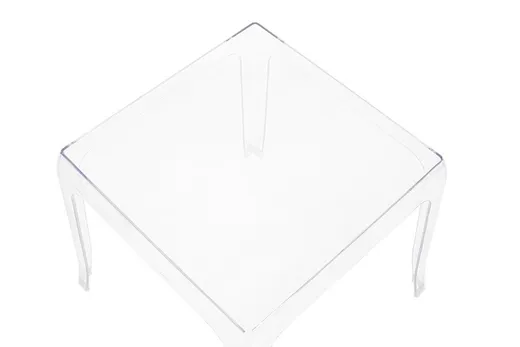 Stolik z tworzywa GHOST 42x42 - transparentny