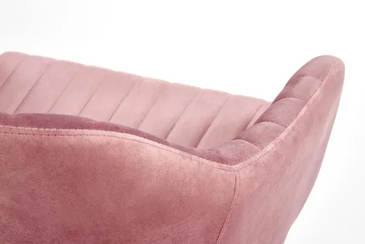 Fotel młodzieżowy FRESCO - różowy velvet