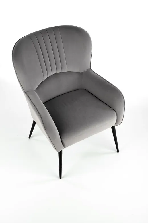 Fotel VERDON - popielaty Bluvel 14
