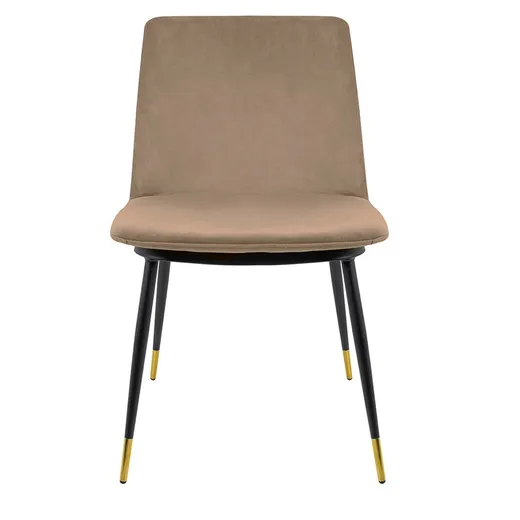 Krzesło welurowe DIEGO - khaki