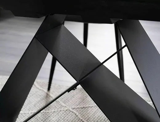 Stół rozkładany WESTIN SC 120/160x80 - biały/czarny mat