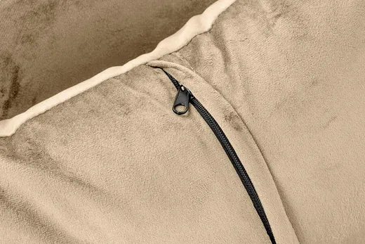 Fotel CHLOE VELVET - khaki/złoty