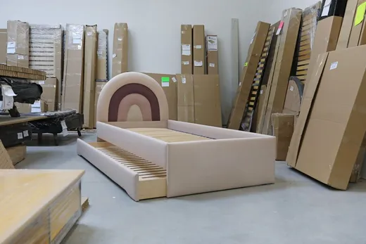 PASTELE Łóżko tapicerowane DOUBLE BED TEXTI