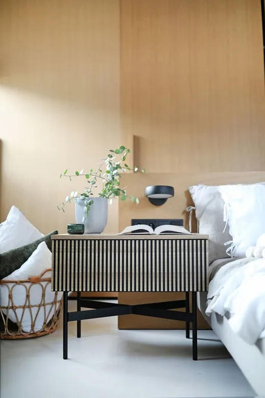 RAW OAK/BLACK Szafka nocna LINE