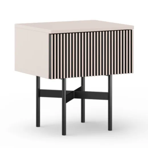 DUSTY PINK/BLACK Szafka nocna LINE