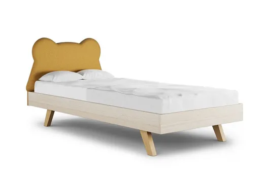 FURI OCHRA/RAW BEECH/BUK Łóżko MIŚ TEDDY LEGS BASIC