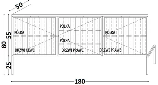 Bufet WAVY 160/180