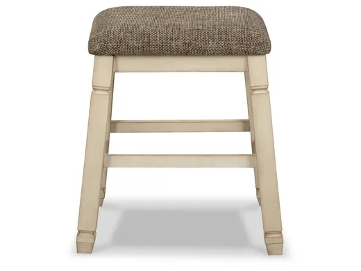 Taboret barowy BOLANBURG D647-024 - brązowy/biały antyczny