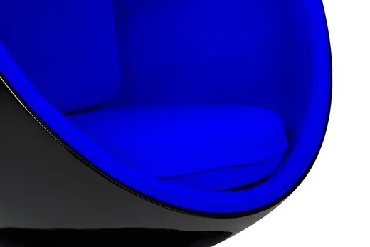 Fotel BALL BLACK - niebieski