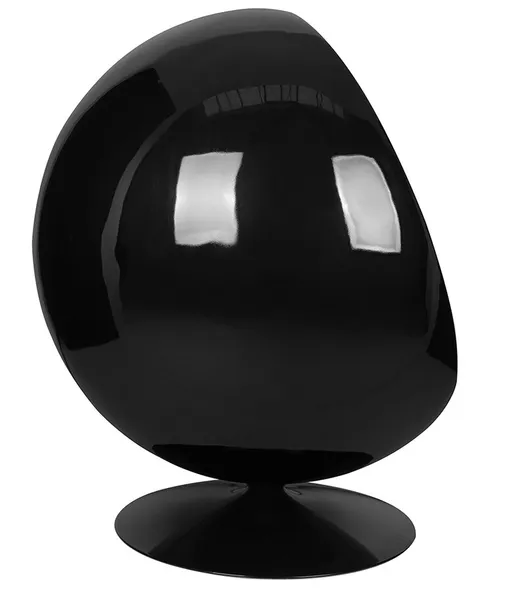 Fotel BALL BLACK - niebieski