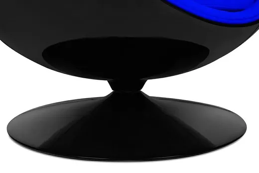 Fotel BALL BLACK - niebieski