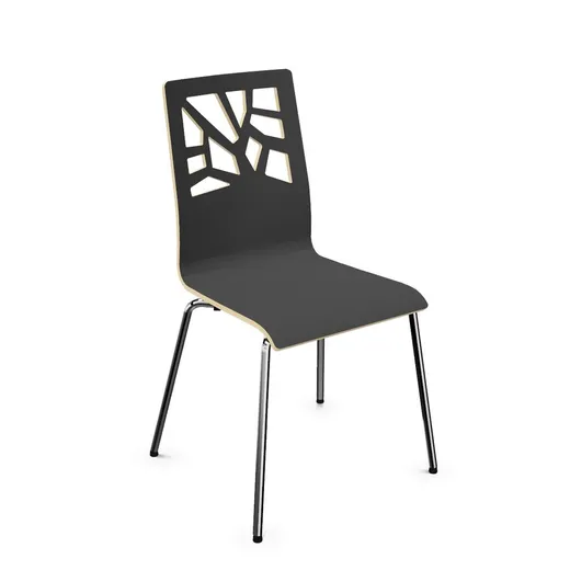 chrom / U963 Dark Grey Krzesło VERBENA