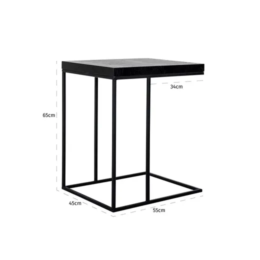 Stolik boczny OAKURA 55x45 - czarny