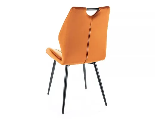 Krzesło tapicerowane welurowe ARCO Velvet - cynamon Bluvel 4215
