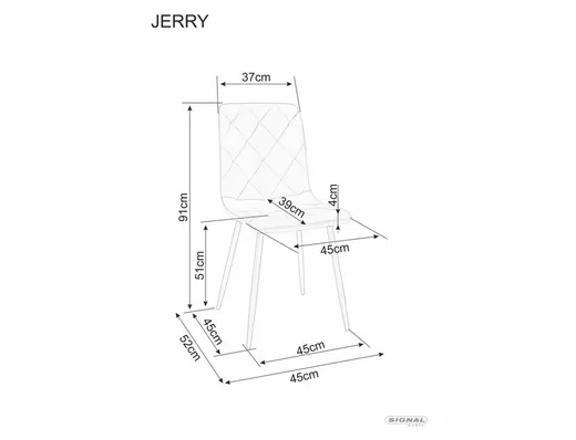 Krzesło welurowe pikowane JERRY Velvet - czarny/czarny Bluvel 19