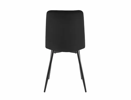 Krzesło welurowe pikowane JERRY Velvet - czarny/czarny Bluvel 19