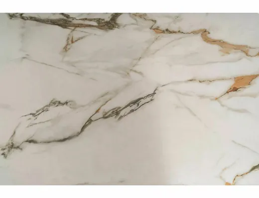Stół rozkładany INFINITY Ceramic 160/240x95 - biały/brązowy
